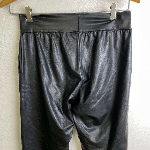 Commando Faux Leather Jogger Pants Small Black Womens Stretch Tapered - Picture 5 of 9